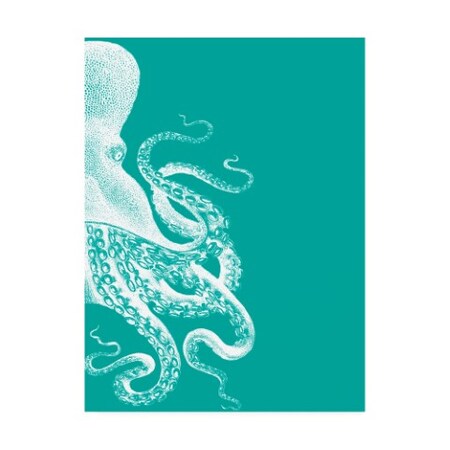 Trademark Fine Art Fab Funky 'Octopus Green And Cream B' Canvas Art, 18x24 WAG12405-C1824GG